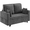 Coucheta 56" 3-in-1 Pull-Out Couch - Convertible Sleeper Sofa Bed with Cup Holders & USB, Loveseat for Living Room & Bedroom, Multiple Colors - 4 of 4