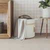 Aghana Digitals White Cylindrical Cotton Storage Basket - Woven, Collapsible, 15x14.2in for - 3 of 4