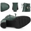 BLISSFUL STEP Lace Up Platform Buckle Chunky Heel Ankle Boots for Women - 3 of 4