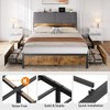 Platform Bed Frame with Charging Station and 4 Drawers, Easy Assembly, No Box Spring Needed, Noise Free - 3 of 4