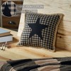Black Check Star Pillow 12x12  VHC Brands - 3 of 4