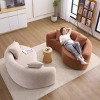Accent Sofa Couch Modern Tufted Chenille Upholstery for Small Spaces with Two Accent Pillows - 3irtyhousy - 2 of 4
