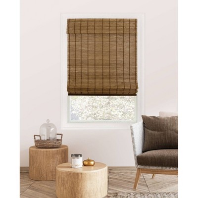 Cordless Bamboo Woven Light-Filtering Roman Shades 34"W x 64"H