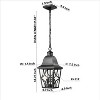 YUHAO Outdoor Gazebo and Porch Anti-Rust Waterproof Outdoor Ceiling Light Modern  Black(1 PACK) - 4 of 4
