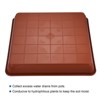 Unique Bargains Indoor Outdoor Plastic Square Plant Pot Flower Saucers Tray Red 3 Pcs - 3 of 4