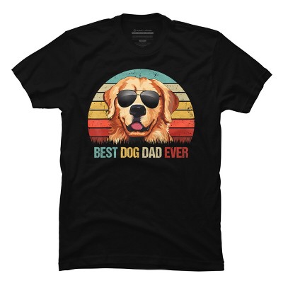 Men's Design By Humans Best Dog Dad Ever Golden Retriever By LuckyCharm99 T-Shirt