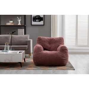 VASIP Soft Teddy Fabric Tufted Bean Bag Chair with High-Elastic Foam, Full Cover for Living Room - 1 of 4