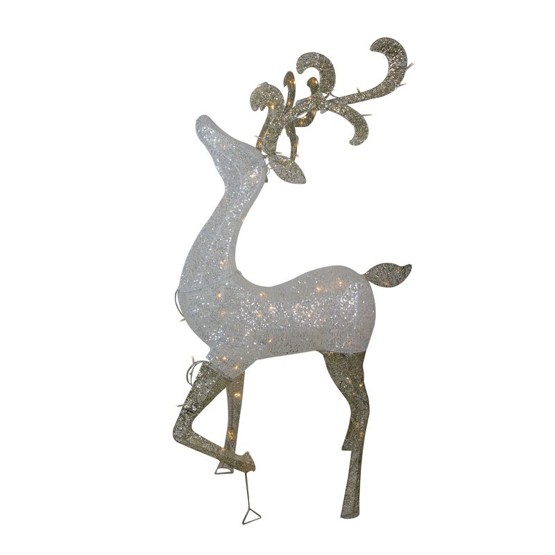 Northlight 4.6' Lighted and Glitter Drenched Reindeer Outdoor Christmas Yard Art, 2 of 5