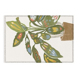 Alja Horvat Scandinavian Plant Outdoor Rug - Deny Designs - 1 of 4
