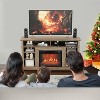 Garvee 67" Gray Electric Fireplace TV Stand with Mantel and Cabinets, Fits TVs Up to 67", Remote 18” Fireplace Insert, Media Console for Living Room - 2 of 4
