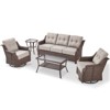 Buenhomino Wicker Patio Furniture Set-All Weather Rattan Patio Sofa Set with Swivel Rocker Chairs Outdoor Conversation Set for Deck Lawn Porch - 4 of 4