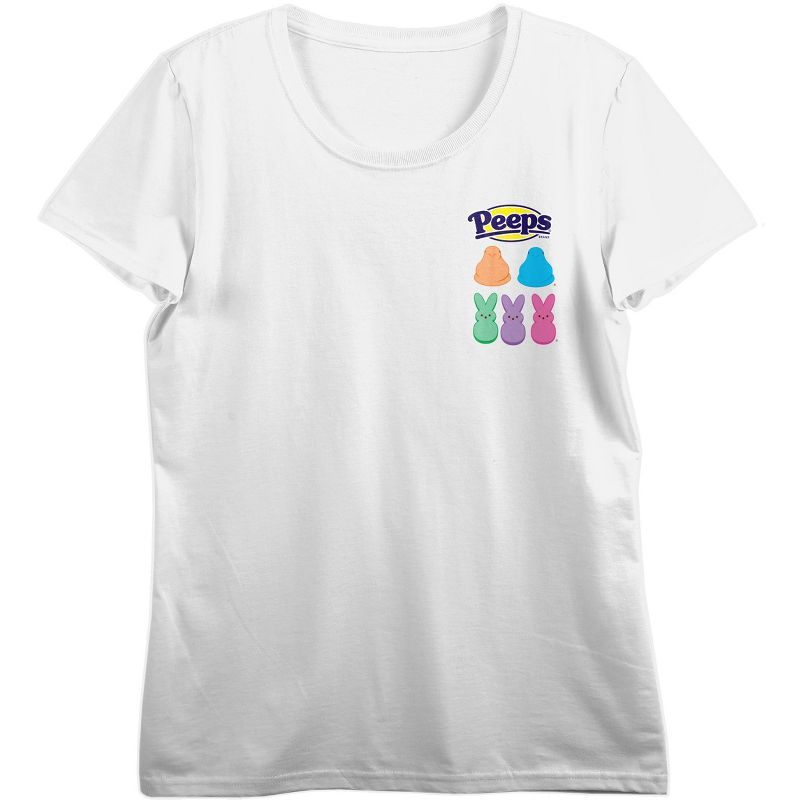 "More Love For My Peeps" Women's White Tee With Short Sleeves And Crew Neck, 1 of 5