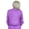 Women's Raw Edge Cropped Linen Jacket - Look Mode USA - 3 of 3