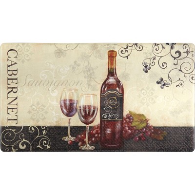 36" x 20" PVC Cabernet Anti-Fatigue Kitchen Floor Mat - J&V Textiles