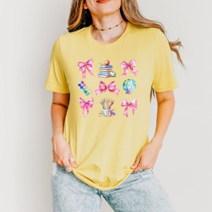 Simply Sage Market Coquette Pastel Teacher Collage Short Sleeve Tee - 1 of 4