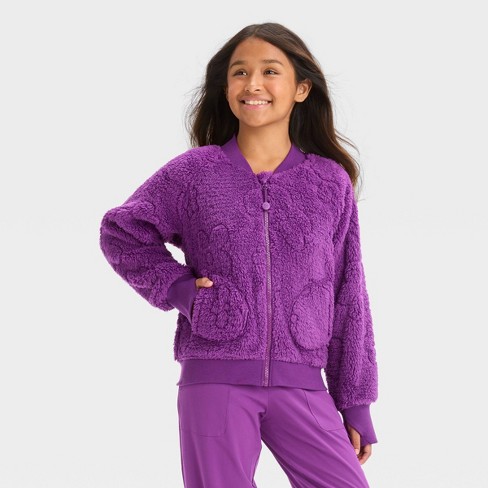 Define Seamless Crop Zip Jacket - Violet