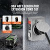 VEVOR 30 Amp Generator Cord and Power Inlet Box Kit, 40 FT, NEMA L14-30P/L14-30R STW 10 AWG Generator Power Extension Cord, Black - 3 of 4