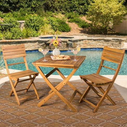 Wooden folding patio set new arrivals