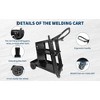 3-Tier Welding Cart for TIG MIG Welders & Plasma Cutters – 220 lbs Capacity – Secure Tank Storage & Safety Chains – Heavy Duty Industrial Trolley - 4 of 4