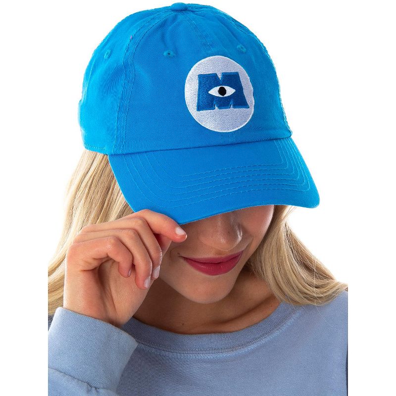 Disney Monsters Inc. Embroidered Logo Hat Adjustable Strap Baseball Cap Blue, 1 of 7