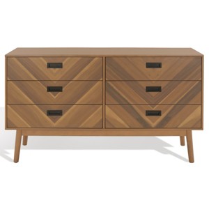 Donald 6 Drawer Mid-Centry Dresser - SFV2110 - Safavieh Couture - 1 of 4