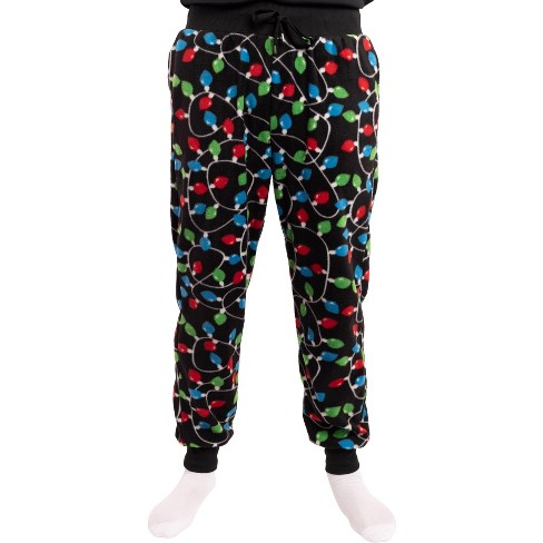 followme Men s Microfleece Buffalo Plaid Pajama Pants With Pockets Comfortable Joggers xmas Lights Jogger Xxx large Target