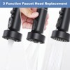 WOWOW 3 Function Kitchen Faucets Head Replacement with 9-Adapters in Polished Chrome - 2 of 4