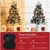 3/4.5 ft Pre-Lit Potted Flocked Christmas Tree, Artificial Christmas Tree with 78 Warm White Led Lights - 3 of 4