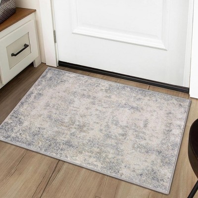 Abstract Rug Modern Rugs for Living Room Bedroom Non-Slip Non-Shedding Indoor Throw Carpet, 2' x 3' Gray