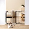 VEVOR Baby Gate,29.5"-46.4"Extra Wide,30" High, Dog Gate,Thru Auto Close Child Gate Pet Security Gate with Pressure Mount Kit and Wall Mount Kit,Black - 2 of 4
