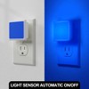 YANSUN 2-Pack 0.3W Plug-in Light-Controlled Night Light, Square Design, Blue Light, No Dimming, U.S. Two-Prong Plug - 4 of 4