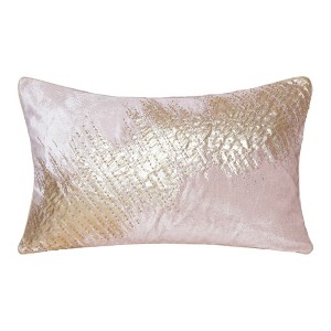 16" X 24"  Abstract Polyester Zippered Pillow With Beads - 1 of 4