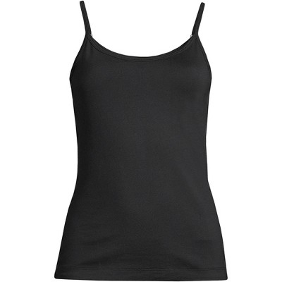 Lands' End Women's Supima Cotton Camisole - Small - Black : Target