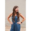 Women's Tencel Sleeveless Button Front Wide Leg Jumpsuit - LOVESTITCH - 3 of 3