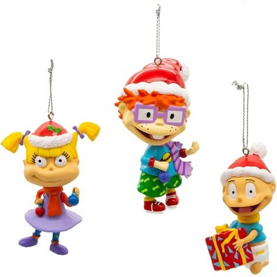 Kurt Adler Plastic Ornaments for Christmas Tree, Rugrats Characters (Set of 3)