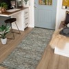 2 x 6 ft Polyester Beige Brown Rectangular Hallway Bathroom Entryway Kitchen Office Foldable Flower Printed Modern Washable Area Rug - 3 of 4