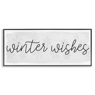 Stupell Industries Winter Wishes Sentiment, 24" x 10"