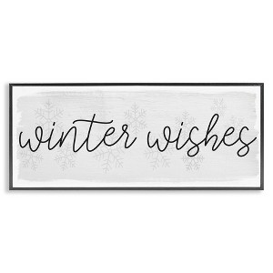 Stupell Industries Winter Wishes Sentiment, 24" x 10" - 1 of 4