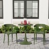 WestinTrends Playa Modern Stackable Resin Plastic Patio Dining Chair (Set of 2) - 2 of 4