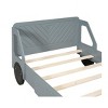 Car Bed Twin, Car Bed For Boys Car Shaped Platform Bed With Wheels, Headboard And Footboard, Wood Slat Support No Box Spring Needed - 4 of 4