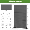 DSVIMOY Privacy Screens and Panels, Freestanding Outdoor Indoor Privacy Screen, Rhombus-Shaped Decorative Privacy Screen, Black, 48.31"*15.75"*70.75" - 3 of 4