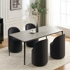 21.25" Small Swivel Boucle Barrel Armless Dining Chair Set of 2,Round Upholstered Accent Vanity Side Chair–The Pop Home - 3 of 4