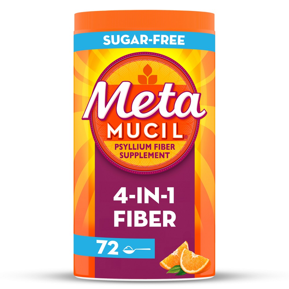 Photos - Vitamins & Minerals Metamucil Psyllium Fiber Supplement Powder - Sugar Free - Orange - 15oz