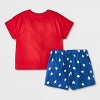 Baby Boys' Party in the USA Graphic T-Shirt & Shorts Set - Cat & Jack™ Red - 2 of 4