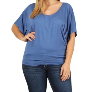 Slickblue Women's Knit Top, Flowy Fit, Short Sleeve Tee, Effortless Casual Style, Olive, 1XL - 1 of 4