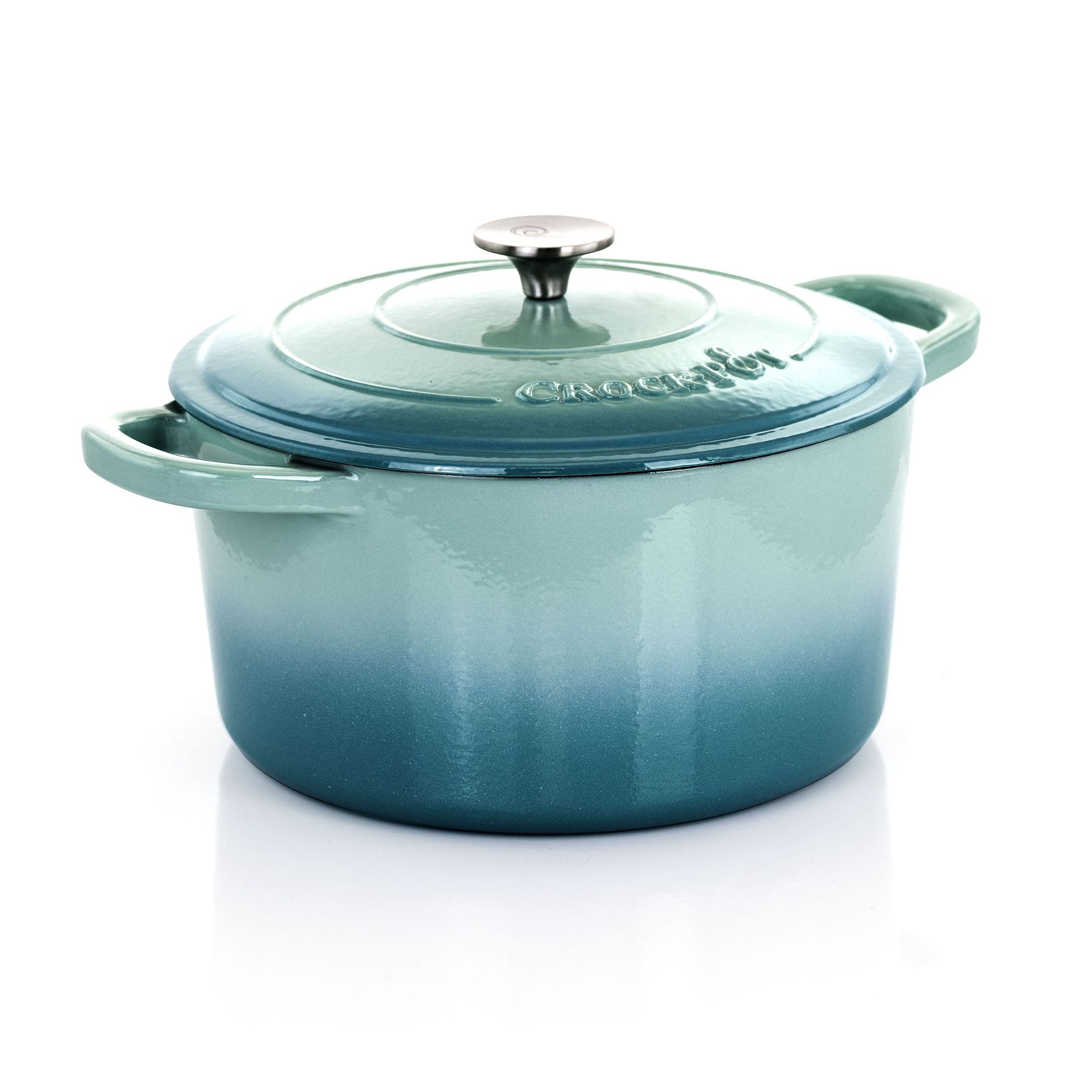 Crock-Pot Artisan 2 Piece 7 Quarts Enamled Cast Iron Dutch Oven