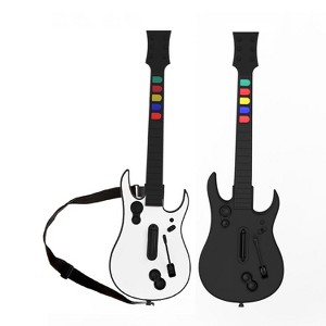 NBCP 2 PACK Guitar Hero Controller PC, Wireless PlayStation 3 PS3 /PC Guitar Hero Guitar with Dongle - 1 of 3
