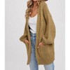 Women's Chunky Cable Sleeve Lantern Cardigan - BluIvy - 3 of 4
