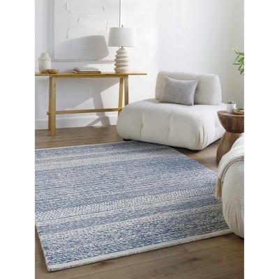 Allport Gray and Blue Wool Tufted 2' x 3' Rug