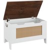 Toy Storage Chest with Safety Hinge - 350lb Capacity Wooden Trunk Bench for Playroom & Entryway - 4 of 4